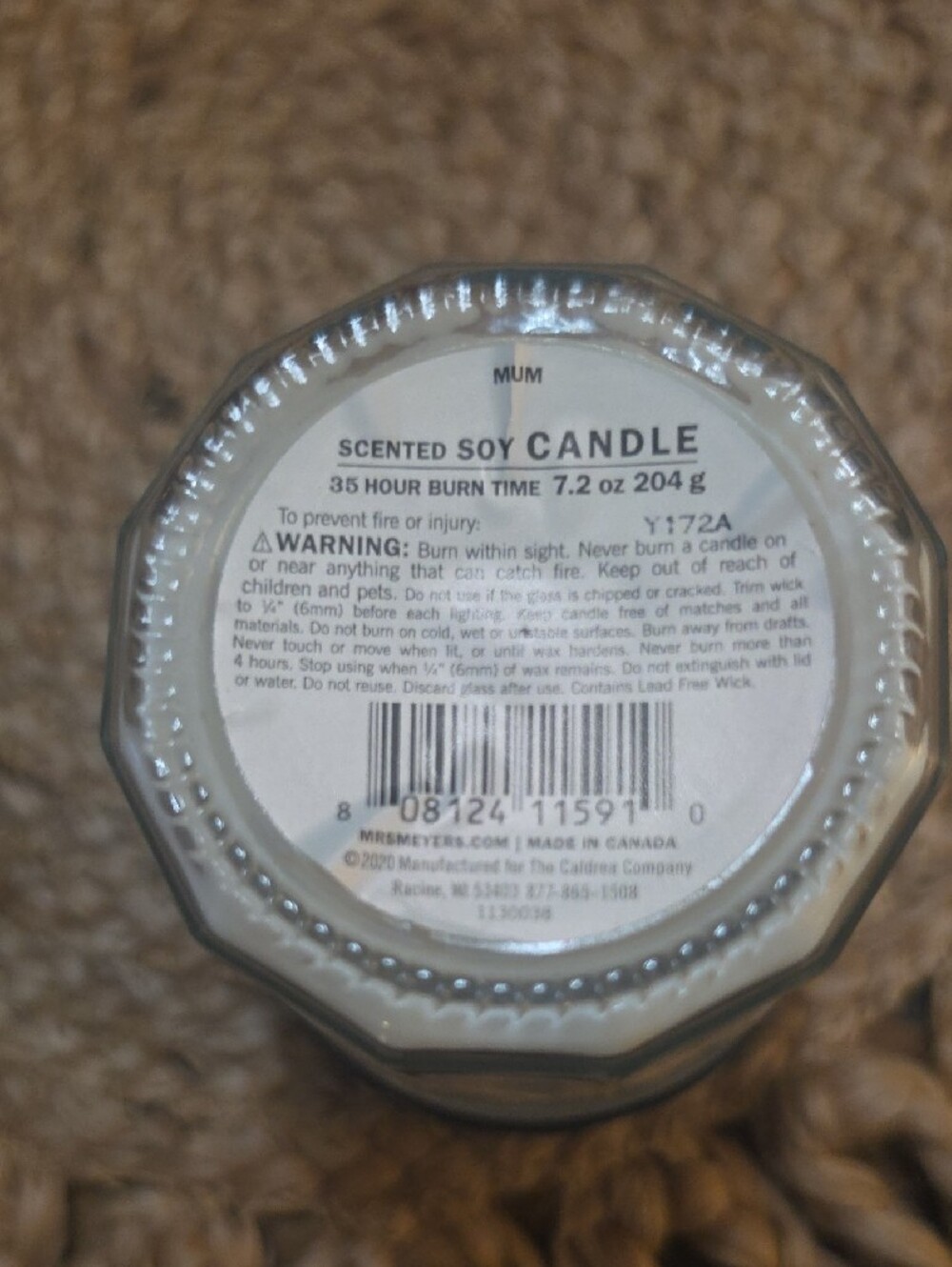 Mrs MEYERS New FALL Candle Mum Scent - Picture 4 of 4